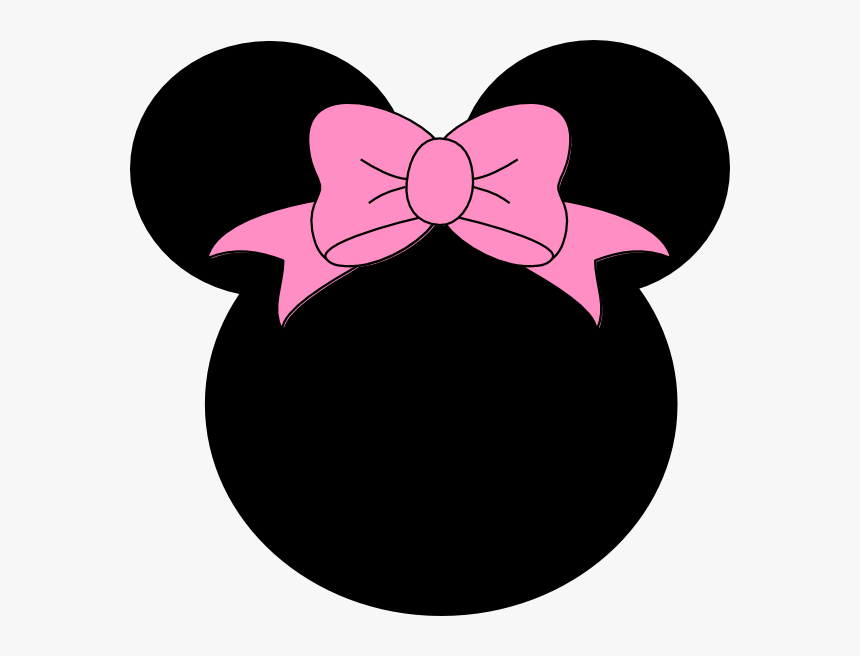 Minnie Mouse Pink Bow Png - Minnie Mouse Head Png, Transparent Png, Free Download