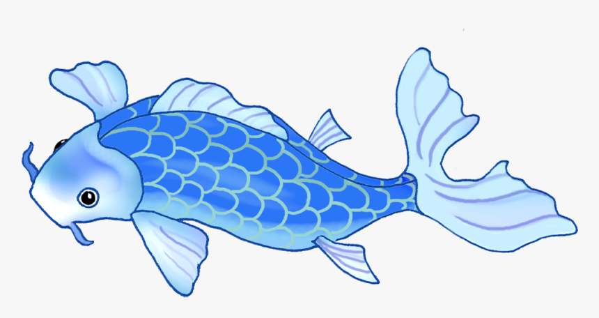 Koi Fish Png - Blue Koi Fish Clipart, Transparent Png, Free Download