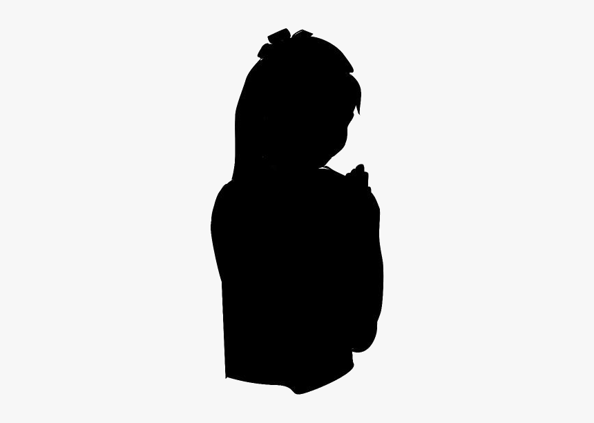 Female Praying Sketch Png - Silhouette, Transparent Png, Free Download