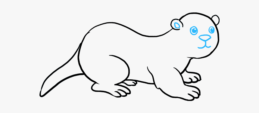 How To Draw Otter - Drawing Of A Otters, HD Png Download, Free Download