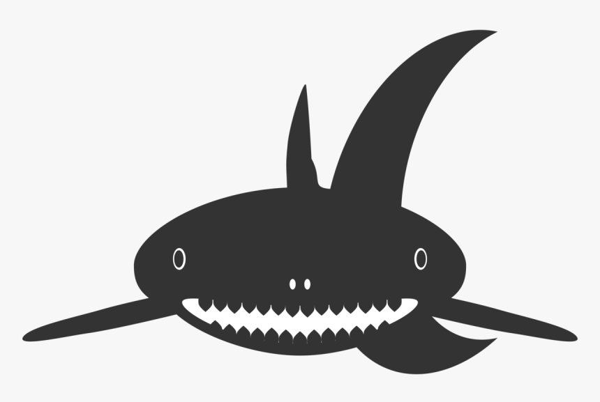 Shark,fish,vertebrate - Silhouette Shark Fin, HD Png Download, Free Download