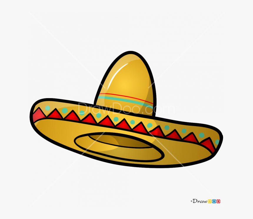 Yellow,clip Accessory - Sombrero Draw, HD Png Download, Free Download