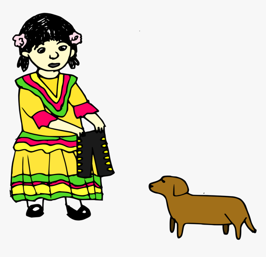 Mexican Hat Girldog - Cartoon, HD Png Download, Free Download