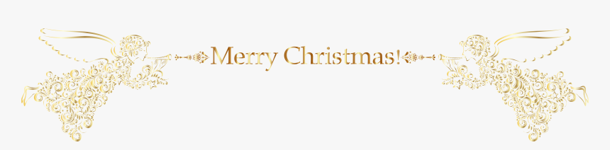 Merry Christmas Angels Png - Calligraphy, Transparent Png, Free Download