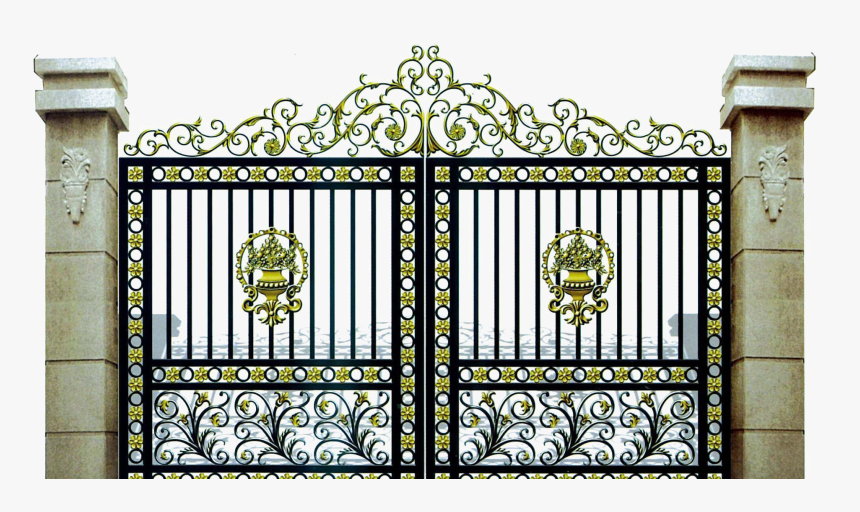 Metal Gate Png - Gate Wrought Iron, Transparent Png, Free Download