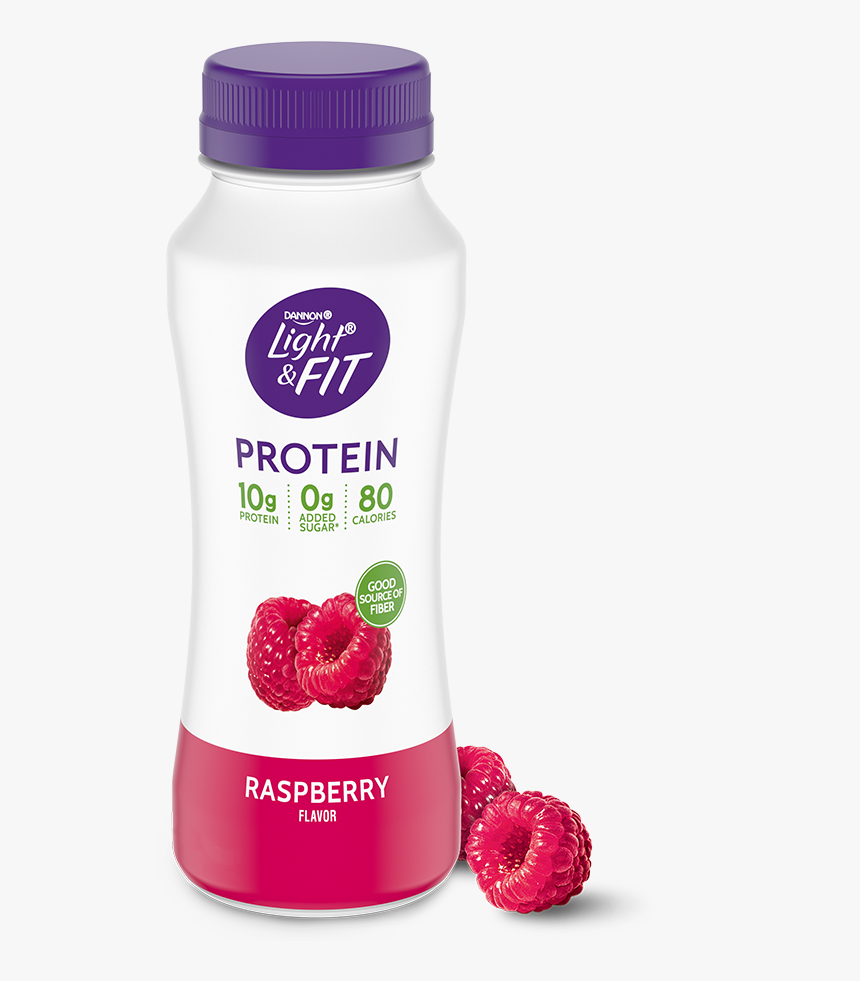 Raspberry Protein Smoothie - Light And Fit Yogurt Protein Drink, HD Png Download, Free Download