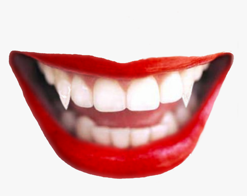 #ftestickers #freetoedit #vampireteeth #vampire #teeth - Tongue, HD Png Download, Free Download