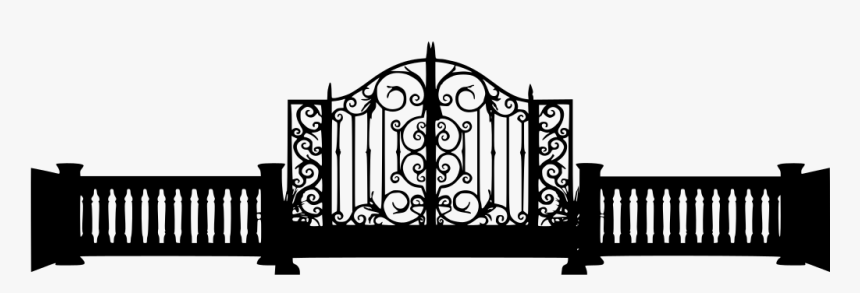 Iron Gate Silhouette Png , Png Download - Entrance Gate Texture, Transparent Png, Free Download