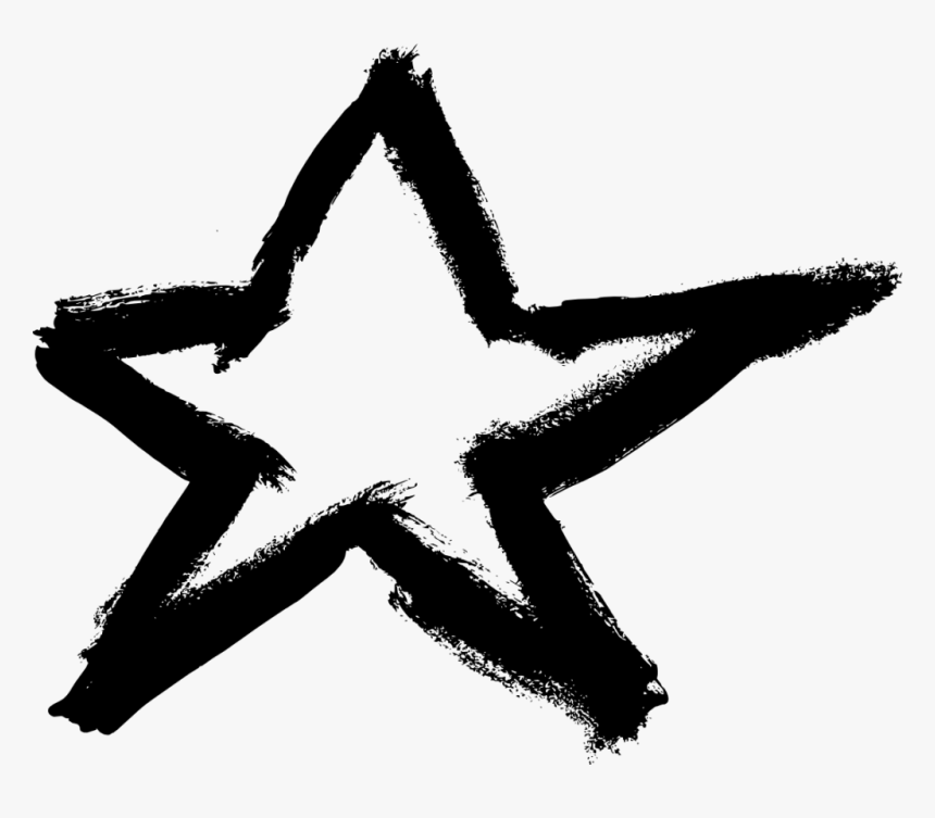 Png File Size - Star Picture Black And White, Transparent Png, Free Download