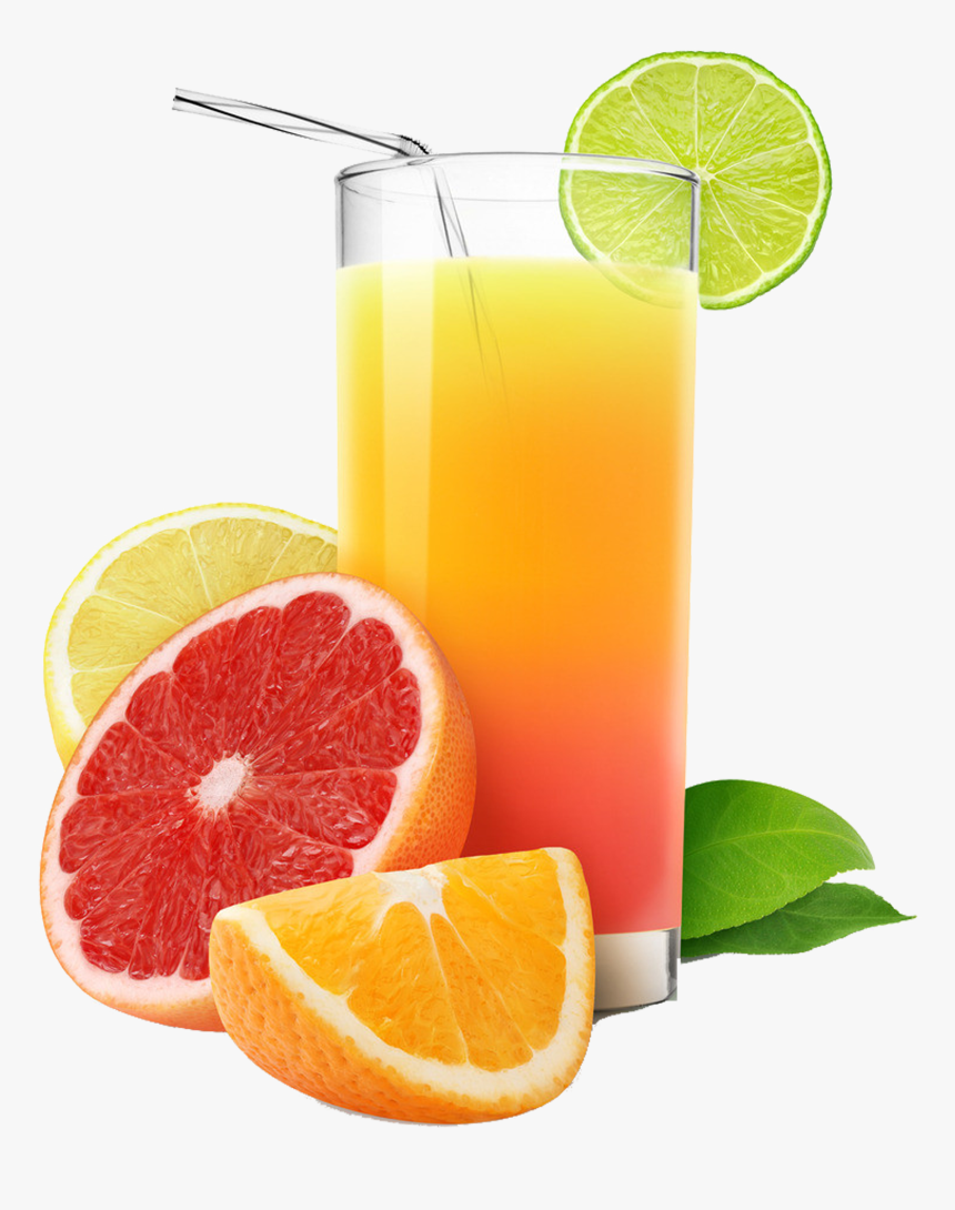 Picture Lemon Painted Ice Juice Grapefruit Cream,drinks - Orange Lemon Grapefruit Juice, HD Png Download, Free Download