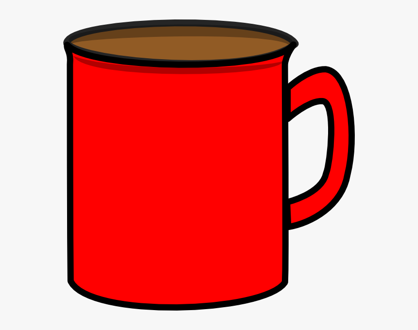 Red Mug Svg Clip Arts - Red Mug Clipart, HD Png Download, Free Download