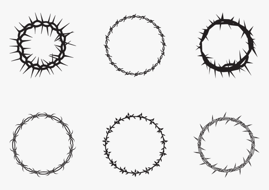 Crown Of Thorns Thorns, Spines, And Prickles Euclidean - Jesus Crown Of Thorns Vector, HD Png Download, Free Download