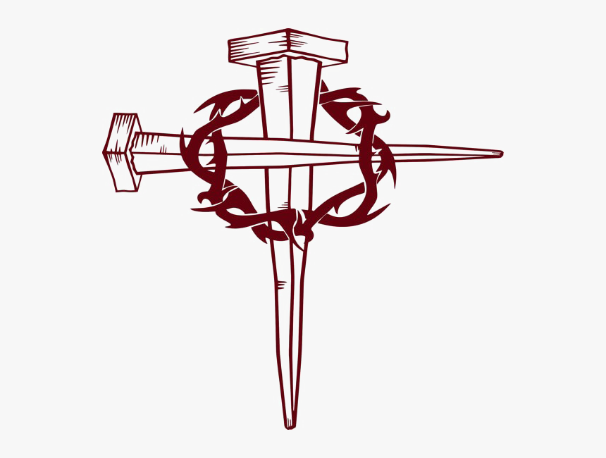 Clip Art Cross With Crown Of Thorns - Crown Of Thorns Cross, HD Png Download, Free Download