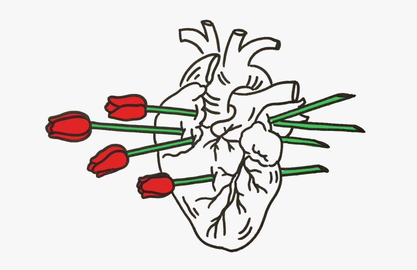 Heart Roses Doodle Tumblr Cute Freetoedit - Transparent Tumblr Doodle Png, Png Download, Free Download