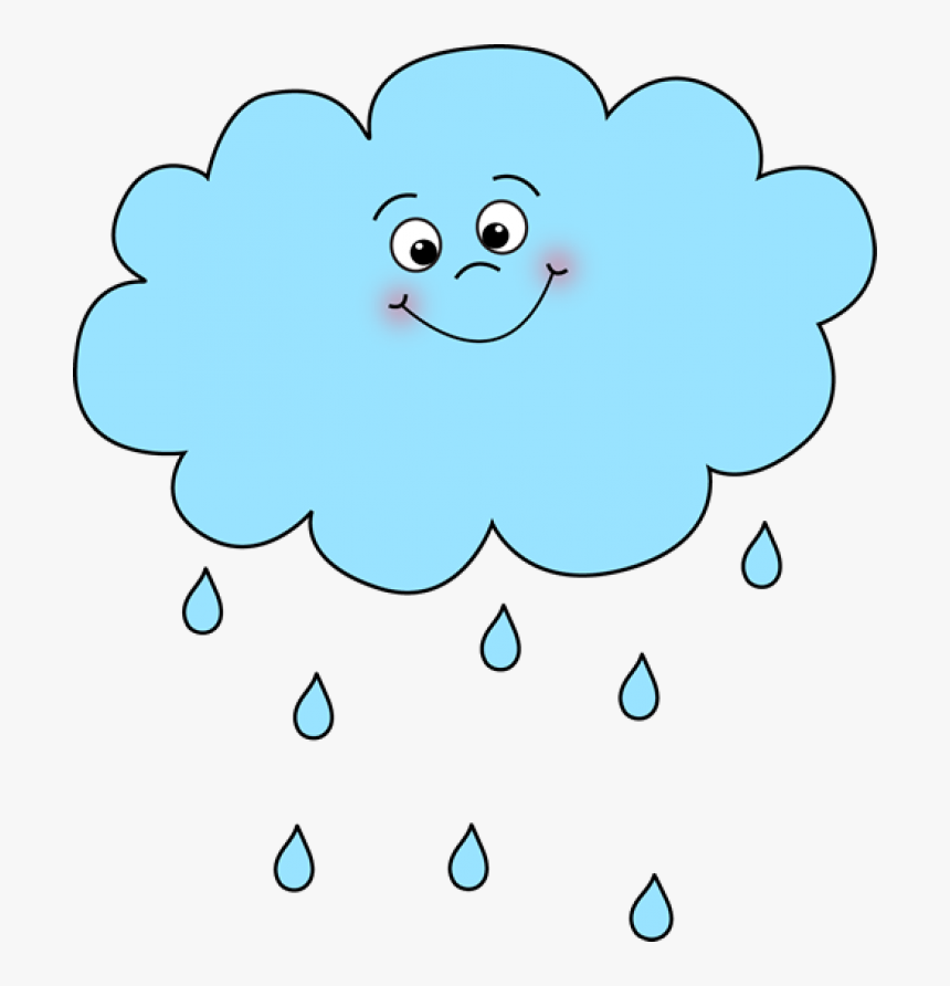 Happy Rain Cloud - Rain Clipart, HD Png Download, Free Download