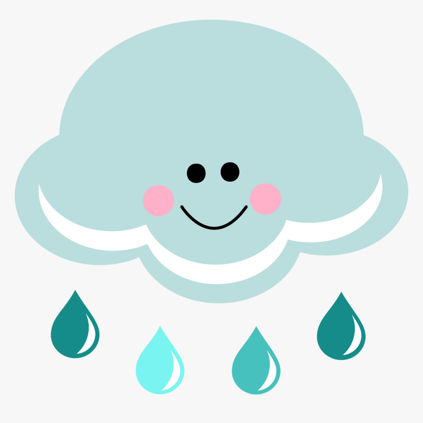 Happy Rain Cloud 0 Clipart Cute Rain Cloud Hd Png Download Kindpng