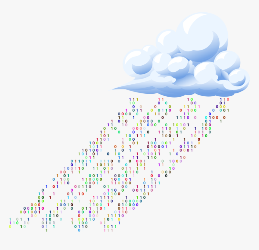 Transparent Rain Cloud Png - Binary Rain Png, Png Download, Free Download