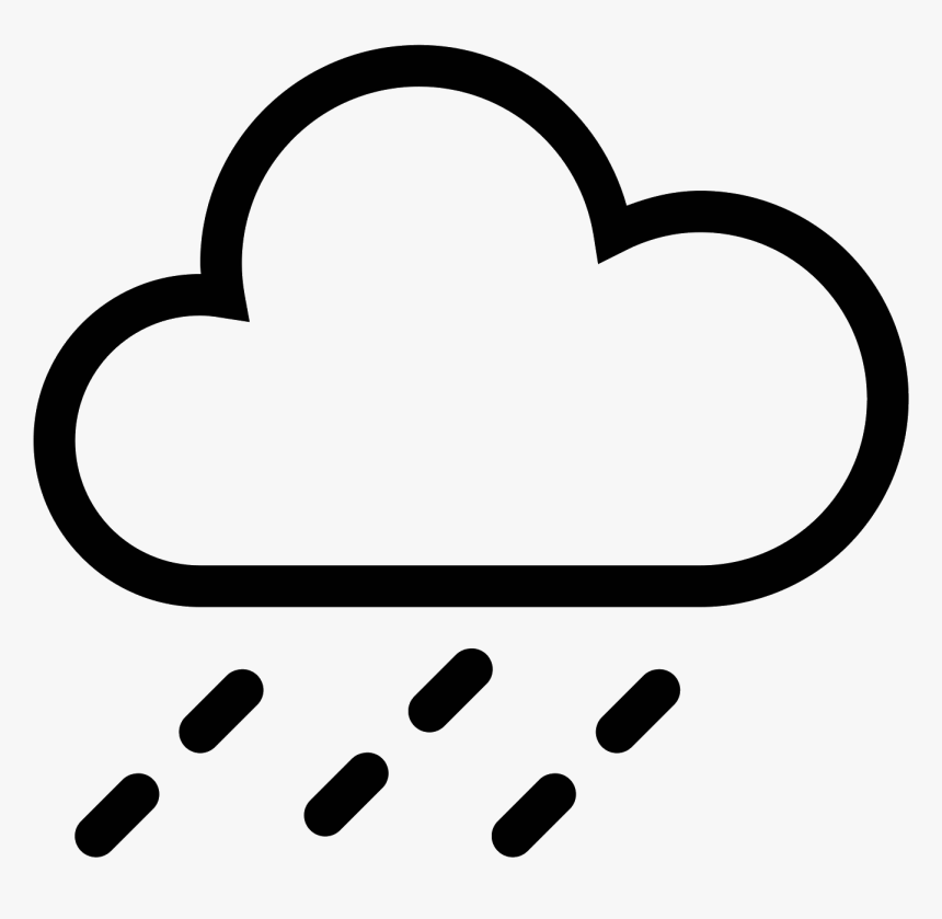 This Is A Drawing Of A Rain Cloud That Is Flat On The - Bad Weather Icon Png, Transparent Png, Free Download