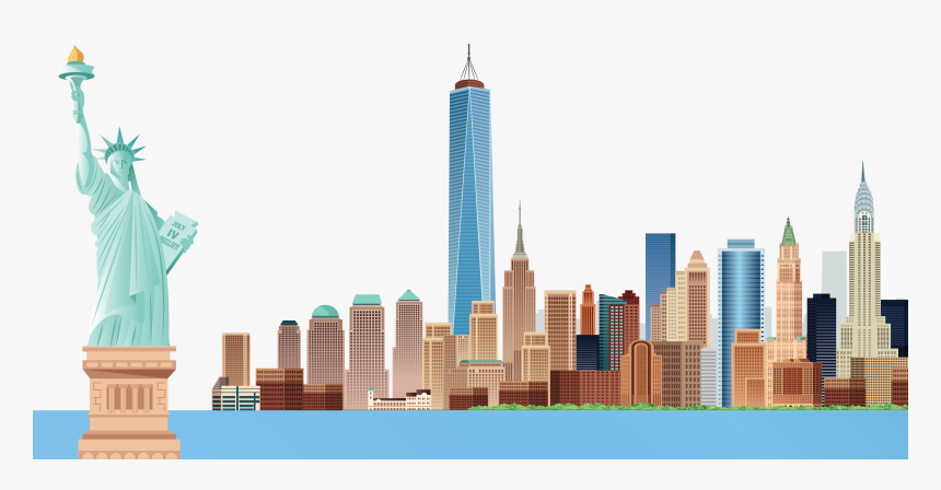 Nyc Skyline Vector Transparent Color, HD Png Download, Free Download