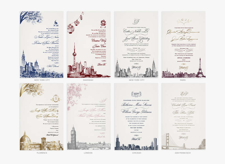 Well-liked Cities - Wedding Invitations City Skyline, HD Png Download, Free Download