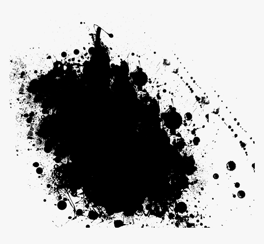 Transparent Blue Splatter Png - Black Spray Paint Splatter, Png Download, Free Download