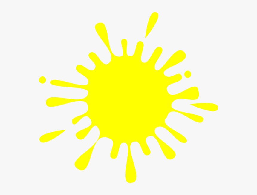 Yellow Ink Clip Art - Yellow Paint Splatter Clipart, HD Png Download, Free Download