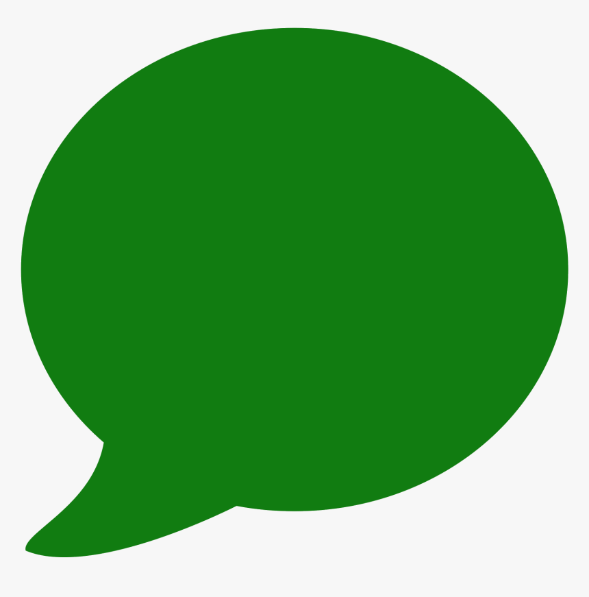 Green Circle Leaf Clip Art - Green Clipart Talking Bubble, HD Png Download, Free Download