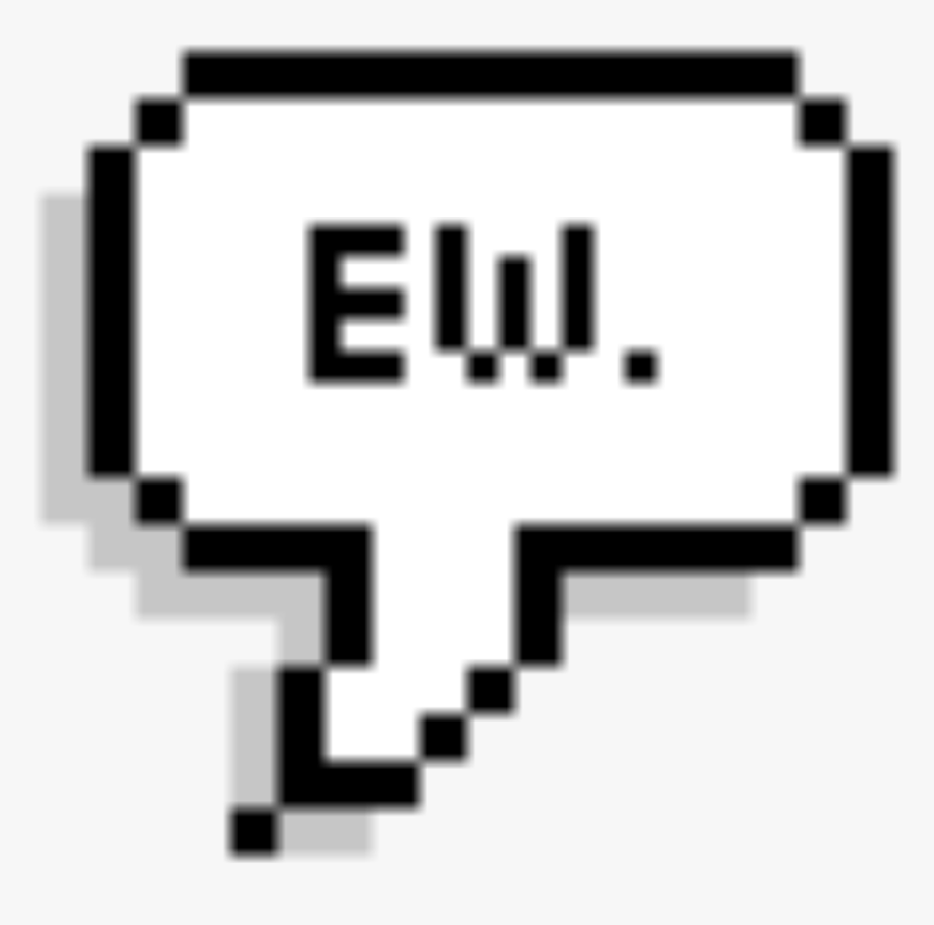 Overlay, Pixel, And Speech Bubble Image - Ew Speech Bubble Png, Transparent Png, Free Download