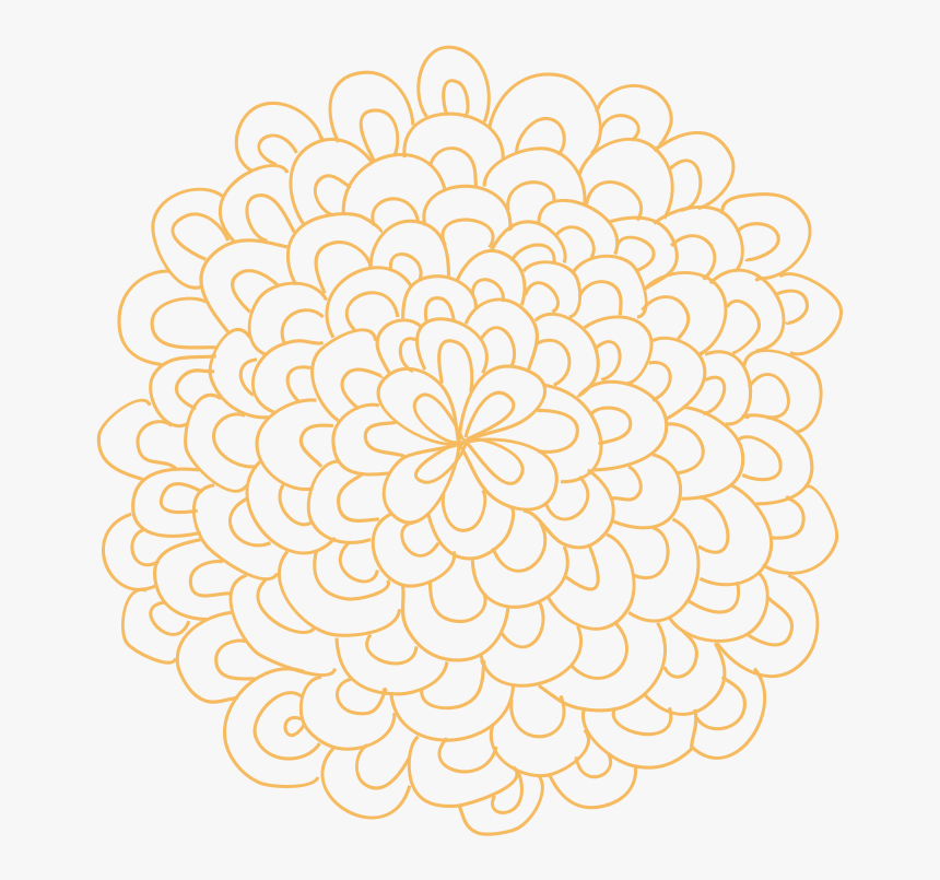 Pix For Flower Outline Png - Circle, Transparent Png, Free Download