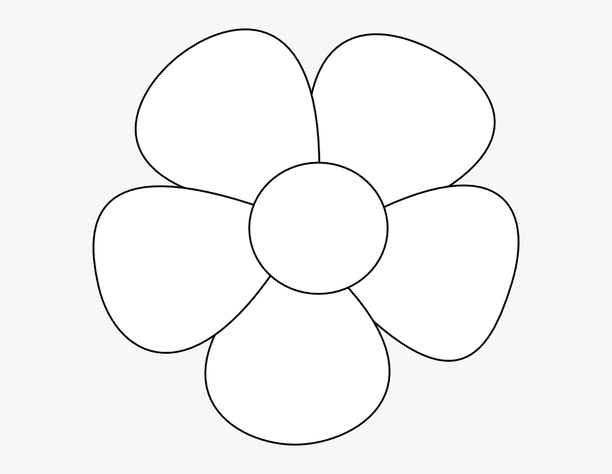 5 Petal Flower Coloring Page Sketch Coloring Page