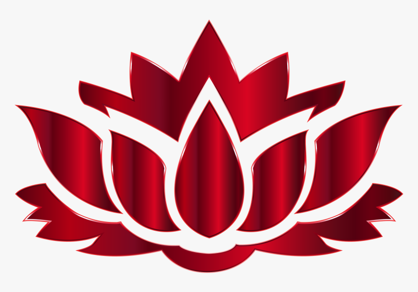 See Here Lotus Flower Outline Clip Art Free Images - Lotus Flower Silhouette Png, Transparent Png, Free Download