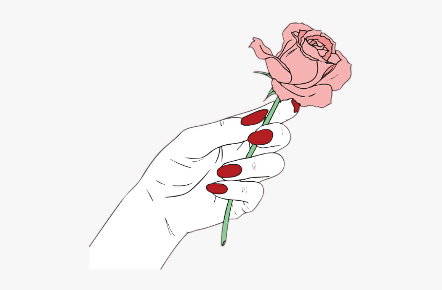 wallpapers Drawing Aesthetic Tumblr Aesthetic Hand Holding Flower clip art flower outline tumblr hand