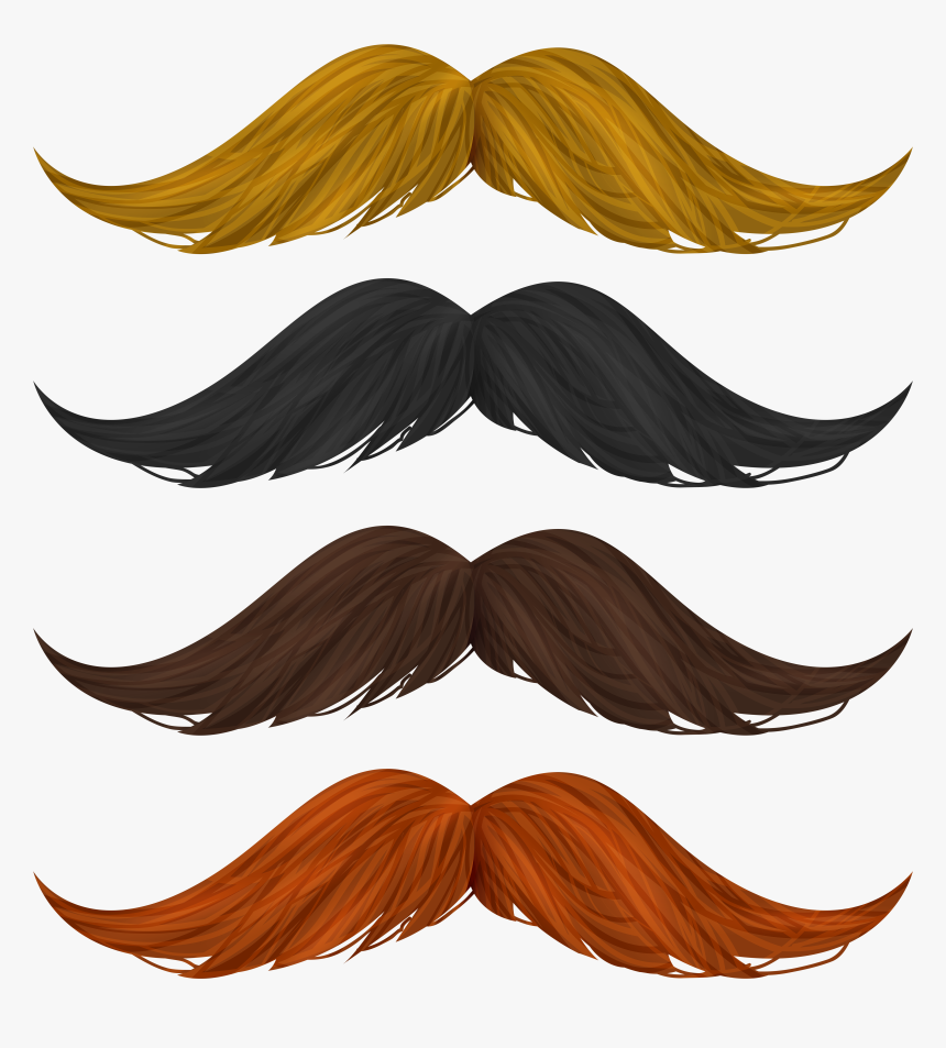 Mustache Set Png Clip - File Hair Style Png, Transparent Png, Free Download