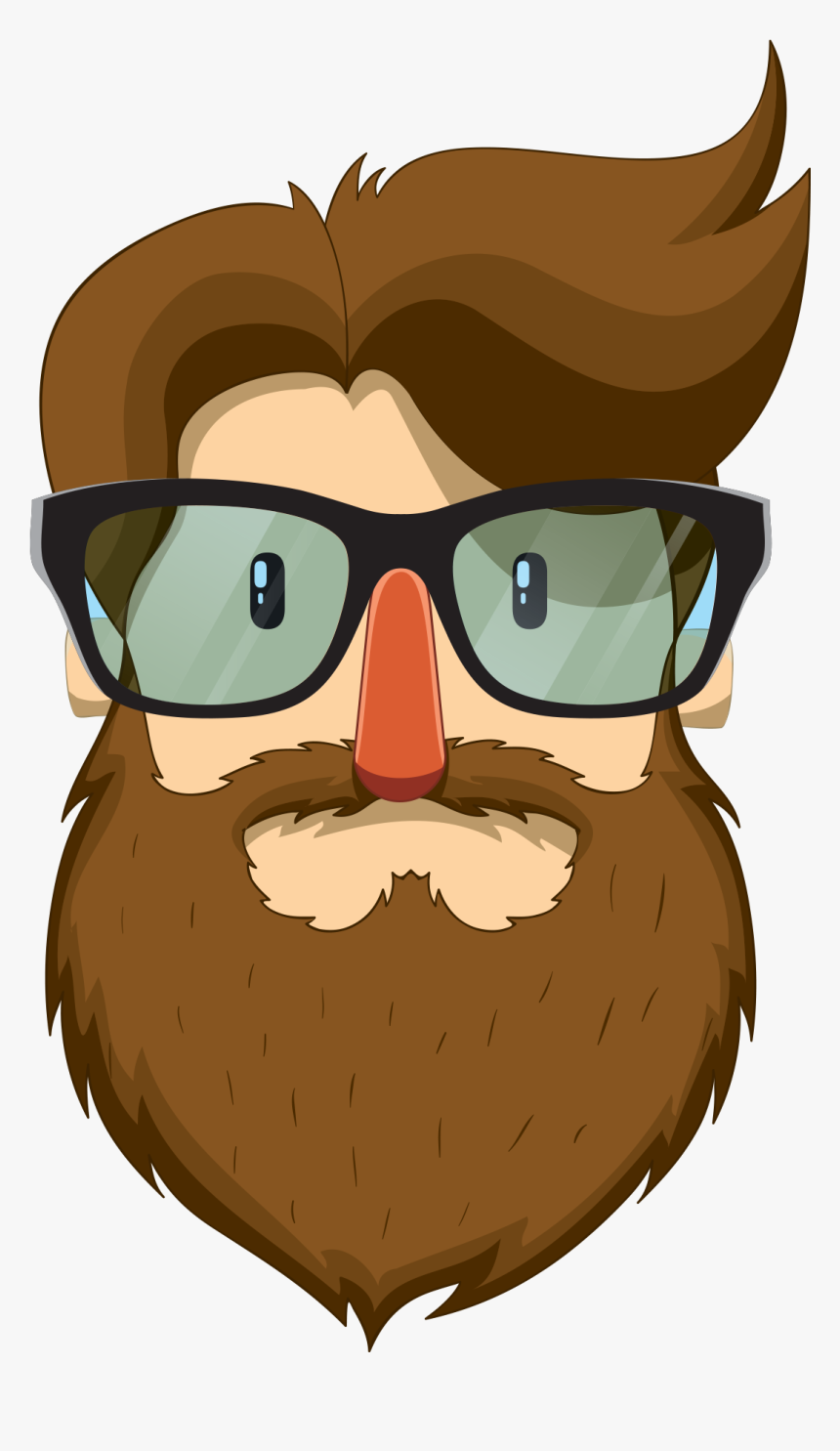 Beard Man Clip Art Bearded With Glasses - Person With Beard Clipart, HD Png Download, Free Download