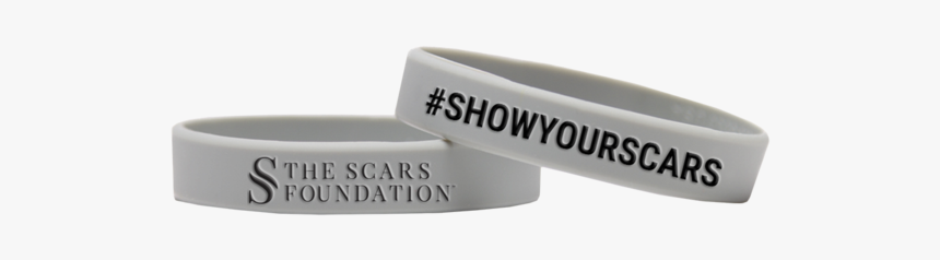 Show Your Scars Silicone Wristband - Silver, HD Png Download, Free Download