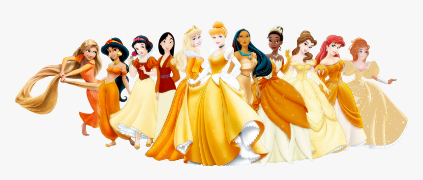 Disney Princesses Clipart - Disney Princesses In Different Dresses, HD Png Download, Free Download