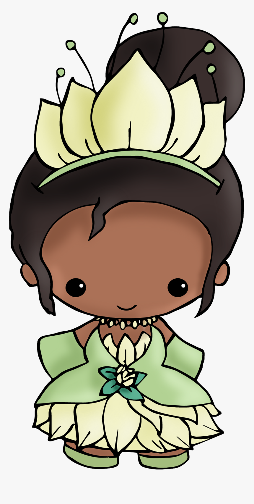Tiana Available On Shirts And Stickers Here - Draw Chibi Princess Tiana, HD Png Download, Free Download