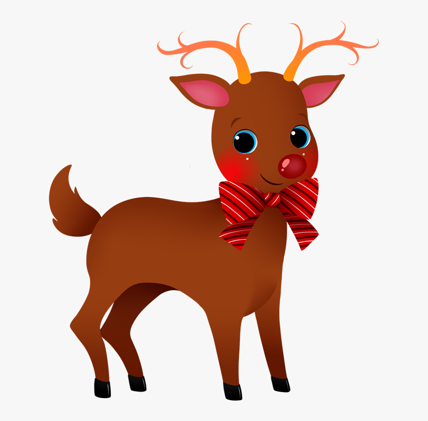 Rudolph Reindeer Christmas Clip Art - Reindeer Clipart, HD Png Download, Free Download
