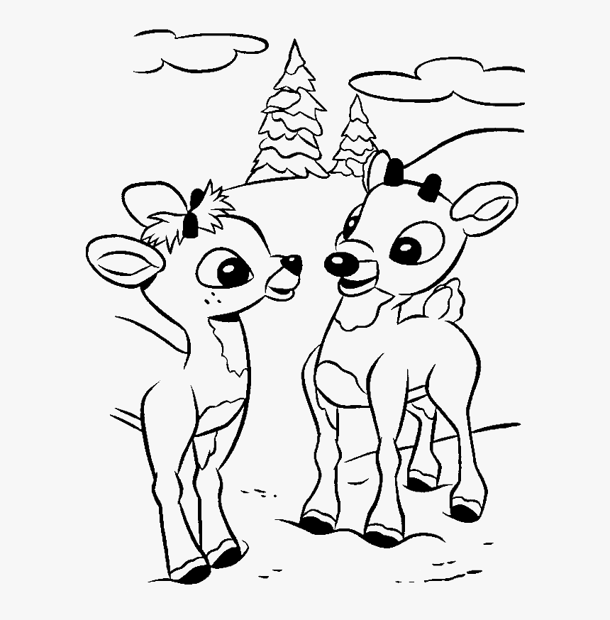 Transparent Rudolph Png - Coloring Book, Png Download, Free Download