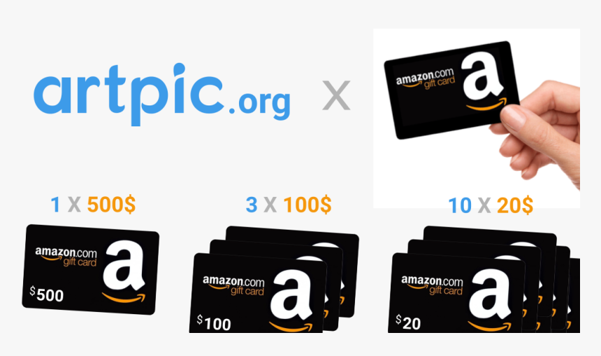 Artpic Amazon Gift Cards Giveaway - Gift Card, HD Png Download, Free Download