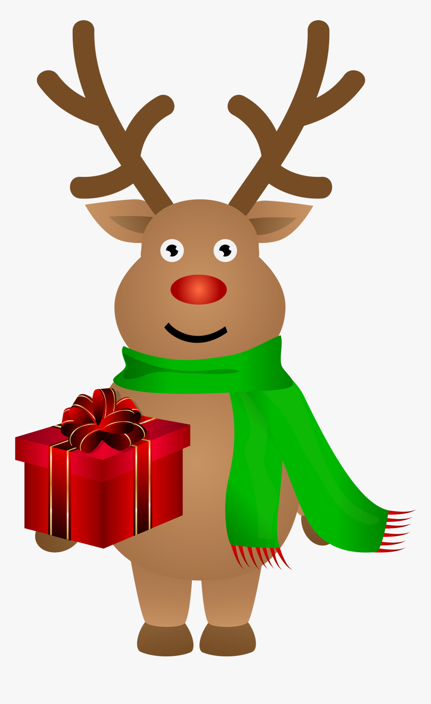 Cute Christmas Reindeer Png Clip Art Image - Christmas Reindeer Clipart Png, Transparent Png, Free Download