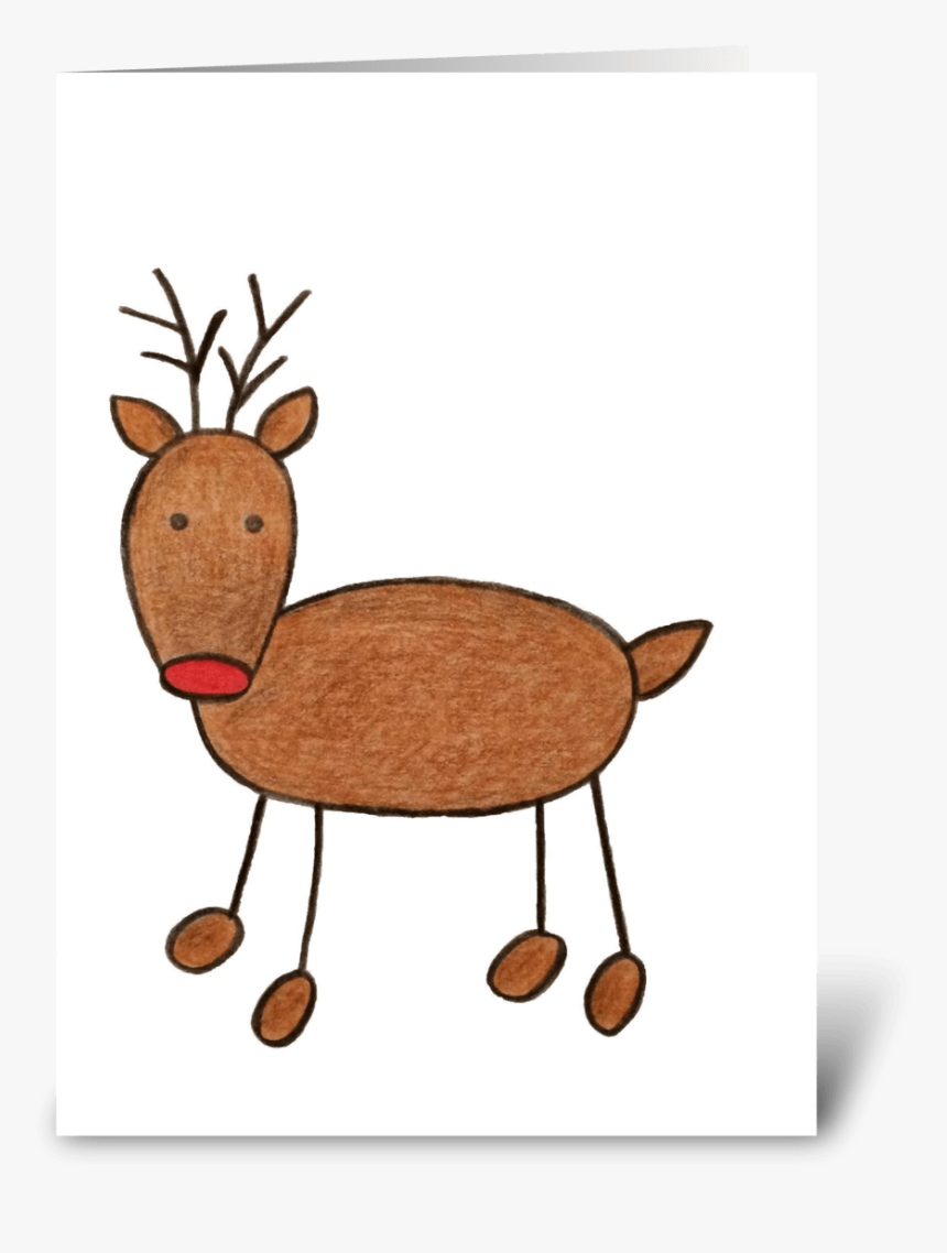 Rudolph Greeting Card - Cartoon, HD Png Download, Free Download