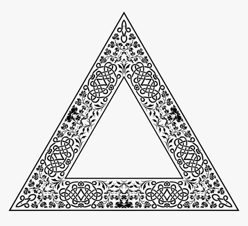 Clipart Black And White Triangle - Gambar Segitiga Hitam Putih, HD Png Download, Free Download