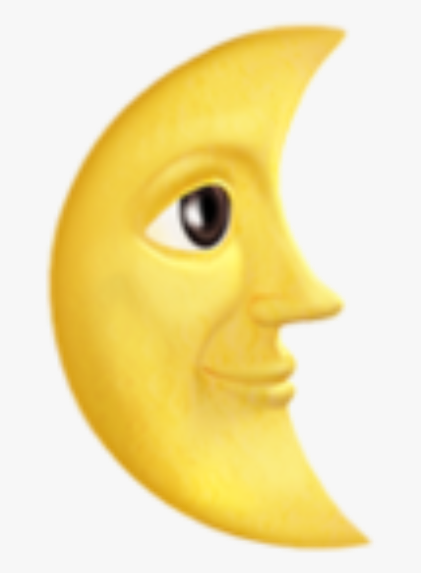 Moon Emoji Text - Moon Emoji Png, Transparent Png, Free Download