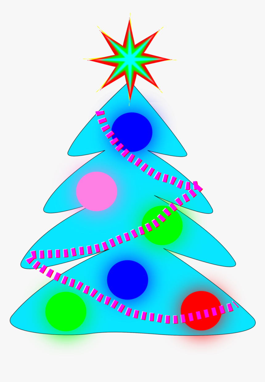 This Work, Identified By Publicdomainfiles - Christmas Tree Clipart Blue, HD Png Download, Free Download