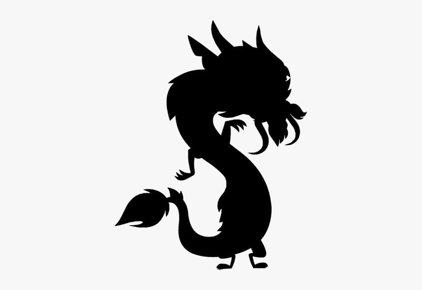 Transparent Dragon Silhouette, Clipart - Chinese Dragon Transparent Cartoon, HD Png Download, Free Download