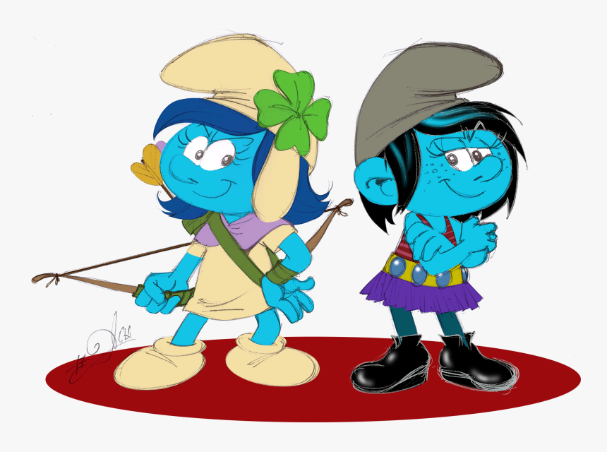 - - Smurfette Smurfs The Lost Village Art, HD Png Download, Free Download