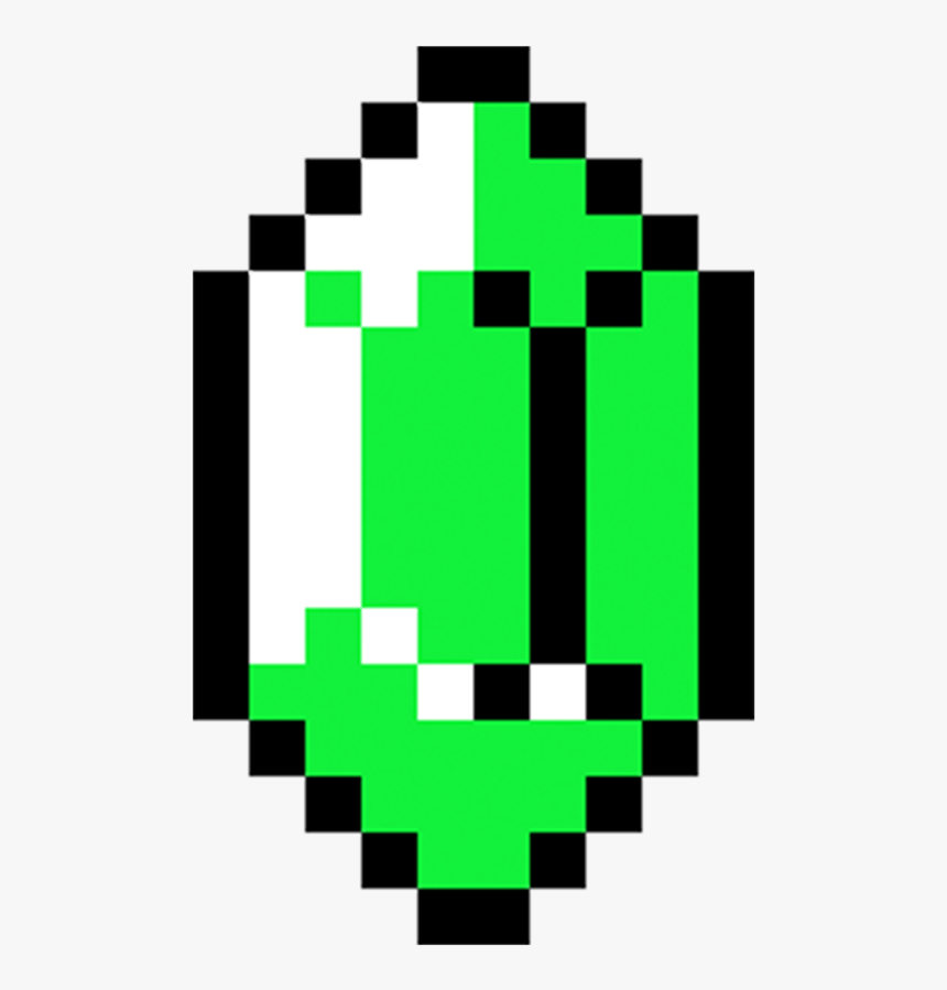 Legend Of Zelda Rupee Pixel Art, HD Png Download, Free Download