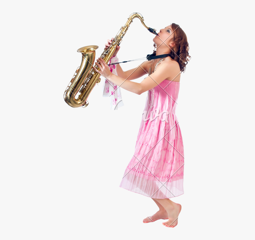 Clip Art Girl Saxophonist - Saxophonist Tenor Woman, HD Png Download, Free Download