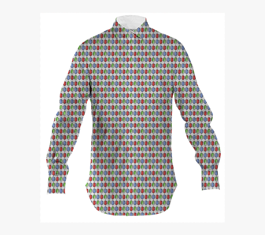 Legend Of Zelda Rupees Pattern Button Shirt $82 - Shirt, HD Png Download, Free Download